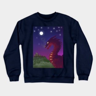 Medieval Dragon Twilight Crewneck Sweatshirt